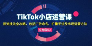 TikTok小商店运营课:投流手法攻略大全,包含广告宣传取名 扩量技巧以及市场运营方法-番茄副业网