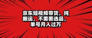 京东商城短视频达人卖货 没脑子运送 不用选款 引流矩阵实际操作 运单号一周破万-番茄副业网