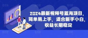 2024新视频号蓝海项目,简单易上手,适宜新手入门,盈利持续稳定-番茄副业网