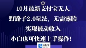 （12824期）10月最新支付宝无人野路子2.0玩法，无需露脸，实现被动收入，小白也可…-番茄副业网