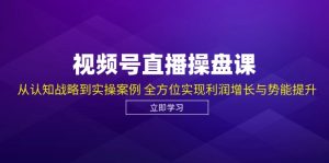 微信视频号直播间股票操盘课，从认知能力发展战略到实操案例 多方位实现盈利提高与潜能提高-番茄副业网
