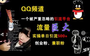 QQ频道，一个被严重忽略的引流平台，流量巨大 实操单日引流500+创业粉兼职粉【揭秘】-番茄副业网