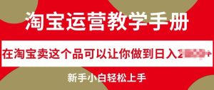 淘宝店铺运营课堂教学指南在淘宝卖这一品能够让你保证日入多张,新手入门快速上手-番茄副业网