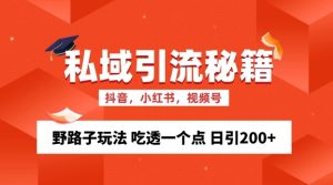 私域流量的精准性获客方法 歪门邪道游戏玩法 弄懂一个点 日引200 【揭密】-番茄副业网