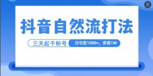 抖音视频自热气玩法，单短视频十万播放率，日引1000 ，3转现1w-番茄副业网