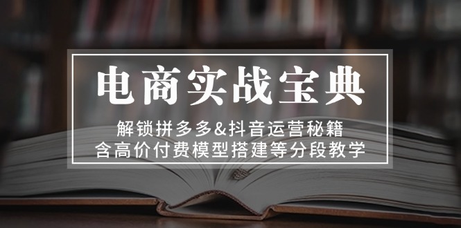 （13195期）电商实战宝典 解锁拼多多&抖音运营秘籍 含高价付费模型搭建等分段教学-番茄副业网