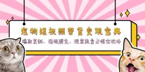 （13227期）宠物短视频带货变现宝典：爆款复制、违规避免、搜索流量占领全攻略-番茄副业网