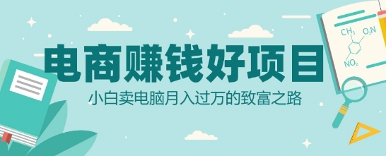 电商挣钱好项目，小白卖电脑月入过W的致富之路-番茄副业网