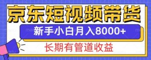 京东短视频带货新玩法,长期管道收益,新手也能月入8000+-番茄副业网