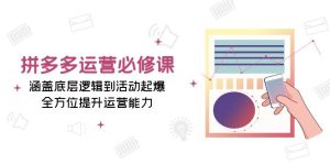 （13647期）拼多多运营必修课：涵盖底层逻辑到活动起爆，全方位提升运营能力-番茄副业网