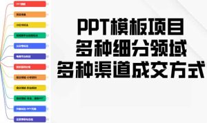 (13942期)PPT模板项目,多种细分领域,多种渠道成交方式,实操教学-番茄副业网