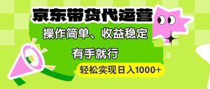 （13957期）【京东带货代运营】操作简单、收益稳定、有手就行！轻松实现日入1000+-番茄副业网