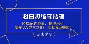 （13954期）抖音投流实战课，轻松获取流量，精准出价，复制大V成功之路，实现变现翻倍-番茄副业网