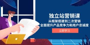 （13902期）独立站营销课，从框架搭建到二次营销，全面提升产品竞争力和用户忠诚度-番茄副业网