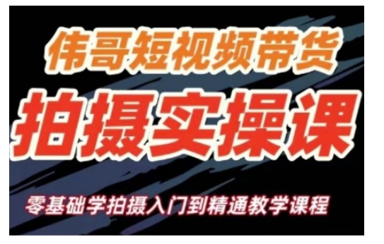 短视频带货拍摄实操课，零基础学拍摄入门到精通教学-番茄副业网