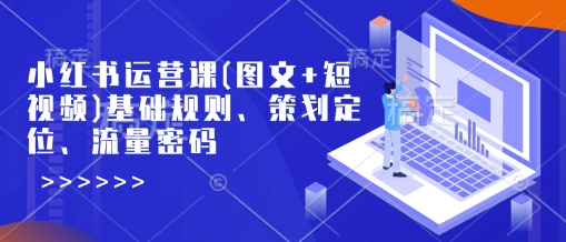 小红书运营课(图文并茂 小视频)基本标准、方案策划精准定位、总流量登陆密码-番茄副业网