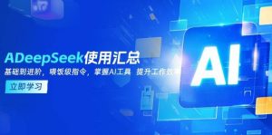 DeepSeek应用归纳，基本到升阶，引导词方法，把握AI专用工具 提高工作效率-番茄副业网