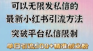 全新“摆烂式”引流方法玩法，小红书私信引流方法，单日引流方法100-番茄副业网