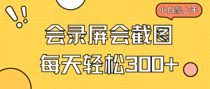 （14223期）会屏幕录制会截屏，新手三十分钟入门，一天轻轻松松300-番茄副业网