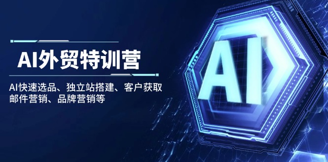 （14217期）AI出口外贸夏令营：AI迅速选款、自建站构建、顾客获得、电子邮件营销、品牌推广等-番茄副业网