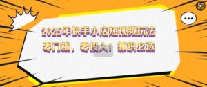 2025年快手小店小视频游戏玩法，零门槛，零资金投入，做兼职首选【揭密】-番茄副业网