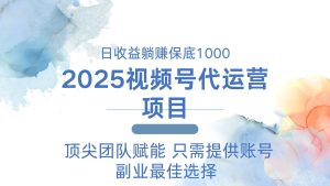 (14240期)2025微信视频号代运营公司 日躺着赚钱1000+ 需要提供账户-番茄副业网