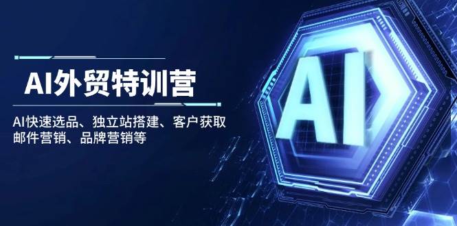 AI出口外贸夏令营：AI迅速选款、自建站构建、顾客获得、电子邮件营销、品牌推广等-番茄副业网