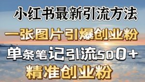 小红书的全新推广方法,一张图片点爆自主创业粉-番茄副业网