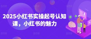 2025小红书的实际操作养号认知课，小红书的风采-番茄副业网