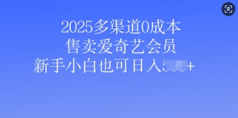2025多种渠道0成本费出售爱奇艺vip，新手入门也可以日入好几张-番茄副业网
