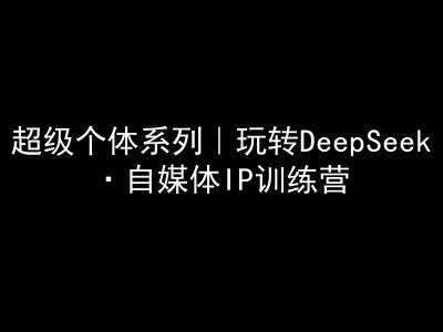 超级个体系列产品，轻松玩DeepSeek·自媒体平台IP夏令营，deepseek实例教程-番茄副业网