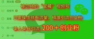 被忽视“宝箱”视频号引流精确自主创业粉单人单日引流方法200 精准粉-番茄副业网