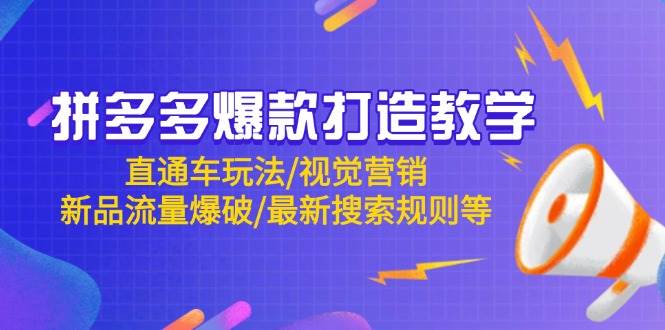拼多多爆款打造出课堂教学：淘宝直通车游戏玩法/视觉设计/新产品总流量工程爆破/全新搜索规则等-番茄副业网
