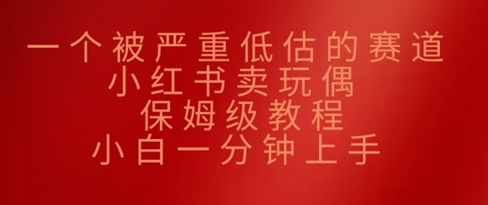 一个被严重低估的赛道，小红书的卖公仔，家庭保姆级实例教程，小白一min入门-番茄副业网
