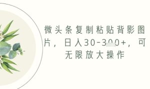 头条拷贝背影图片，日入30-3张 ，可放大化实际操作-番茄副业网