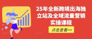 25年全新升级跨境出海自建站及全域流量营销推广实操课程，跨境电商电商独立站TIKTOK全域营销普通货物运输物流游戏玩法全集-番茄副业网