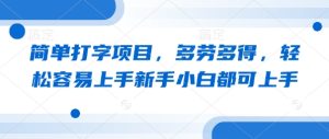 简易电脑打字新项目，能者多劳，轻轻松松易上手新手入门都可以入门-番茄副业网