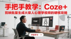 一对一教学:Coze 剪辑软件批量生成火材人心理学视频的强势攻略大全-番茄副业网