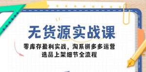 （14831期）无货源电商实战演练课：零库存赢利实战演练，淘宝拼多多运营，选款发布小细节全过程-番茄副业网