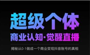 2025超级个体商业服务认知能力·提升直播间，揭密从0-1做成一个商业化变现抖音帐号背后的真相-番茄副业网