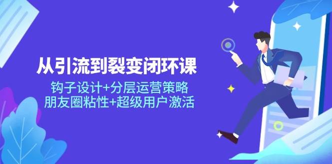 从引导到裂变式闭环控制课：勾子设计方案 分层次运营战略，微信朋友圈黏性 非常用户激活-番茄副业网