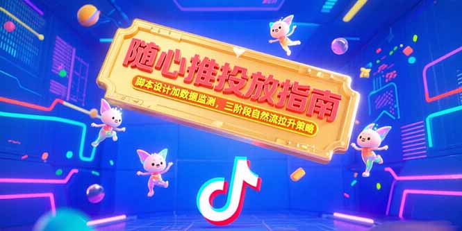 （15291期）随心推投放指南，脚本设计加数据监测，三阶段自然流拉升策略-番茄副业网