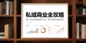 （15294期）私域商业全攻略，强人设定位加高客单产品，团队搭建与风险管控-番茄副业网