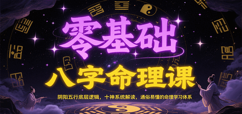 零基础八字命理课：阴阳五行底层逻辑，十神系统解读，通俗易懂的命理学习体系-番茄副业网