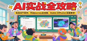 AI实战全攻略，包含GPT系列、Midjourney全流程、Stable Diffusion深度教学-番茄副业网