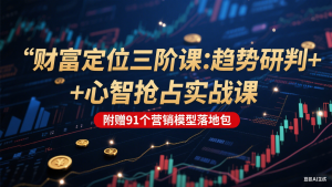 财富定位三阶：趋势研判 + 心智抢占实战课，附赠91个营销模型落地包-番茄副业网