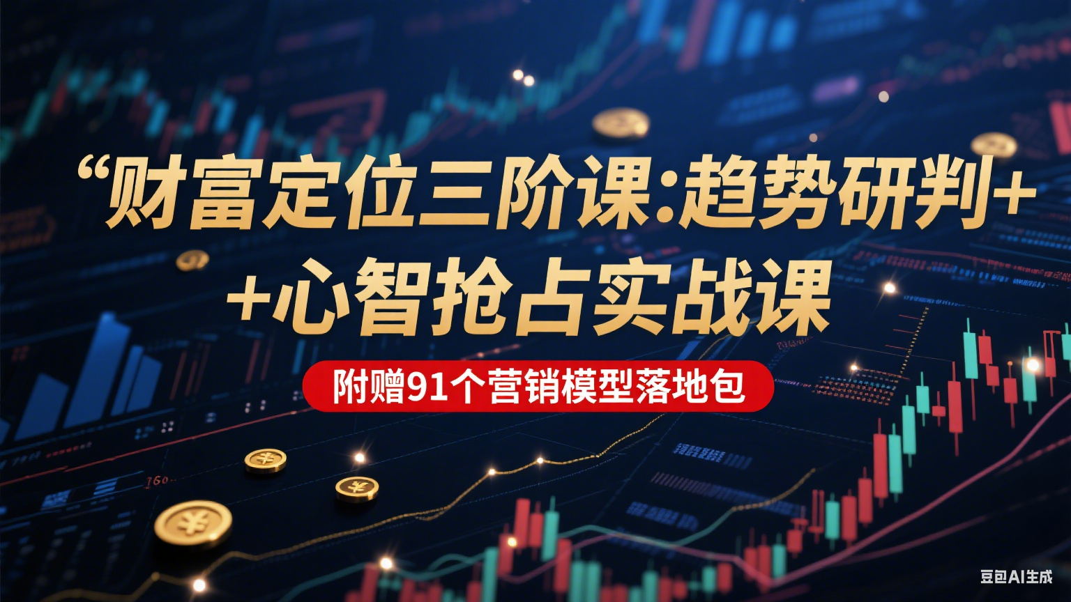 财富定位三阶：趋势研判 + 心智抢占实战课，附赠91个营销模型落地包-番茄副业网