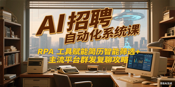 AI招聘自动化系统课，RPA工具赋能简历智能筛选+主流平台群发复聊全攻略-番茄副业网