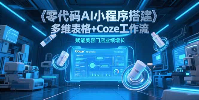（15239期）零代码AI小程序搭建，多维表格+Coze工作流，赋能美容门店业绩增长-番茄副业网