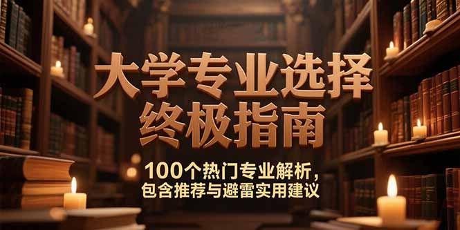 （15261期）付费文：大学专业选择终极指南,100个热门专业解析,包含推荐与避雷实用建议-番茄副业网
